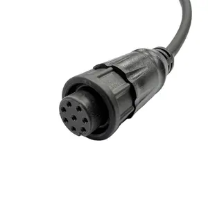 Fábrica OEM B Tamanho 8 Pin Connector Fio Elétrico Conjunto de Cabo Impermeável Conector Feminino Jst Ph 2.0mm 3 Pin DIN 18mm 50mm