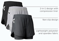 Shorts de course pour l'entraînement, respirants, séchage rapide, vêtements de sport, impression de logo personnalisée, shorts de sport 2 en 1 pour hommes