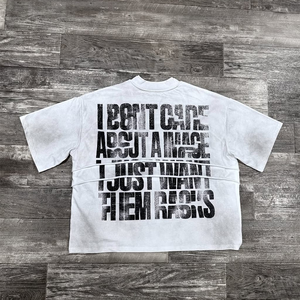 เสื้อยืดโอเวอร์ไซส์วินเทจผ้าเทอร์รี่ฟอกสีคุณภาพสูงสำหรับผู้ชาย - ผ้าฝ้าย 100% ผสมโพลีเอสเตอร์/ผ้าฝ้าย ระบายอากาศได้ดี แห้งเร็ว - Product Image 5