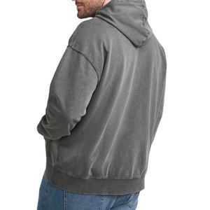 Sweat-shirts à capuche personnalisés pour hommes en coton 100% de qualité supérieure, lavage à l'acide, style hip-hop, surdimensionné, imprimé en relief, pour hommes, 2026 - Product Image 2