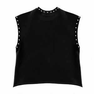 เสื้อกล้ามพิมพ์ลายกราฟิกประดับคริสตัล 100% ผ้าฝ้ายเจอร์ซีย์ สไตล์วินเทจสุดฮิต ไร้แขน เป็นมิตรต่อสิ่งแวดล้อม ใส่สบายได้ทั้งชายและหญิง - Product Image 2