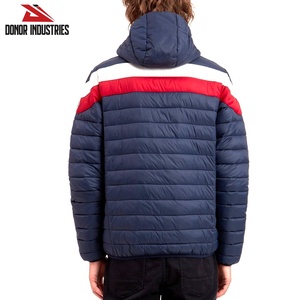 Chaqueta acolchada de burbujas de lona ligera Reversible con estilo para hombre, manga larga, cremallera completa, bolsillo con soporte, multicolor, impermeable - Product Image 6