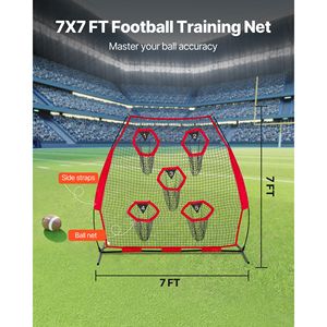 Rete da Lancio per Allenamento Calcio 7x7 piedi con 5 Tasche Bersaglio per Pratica e Allenamento - Product Image 3