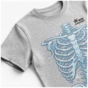 Camisetas de Hombre con Estampado de Esqueleto, Cuello Redondo, 100% Poliéster, Talla Grande, Antiarrugas, Impresión Digital - Product Image 5