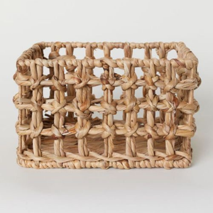 Cesta de Almacenamiento Moderna Tejida a Mano de Jacinto de Agua Natural, Decoración Ecológica para el Hogar, Ideal para Organizar la Sala de Estar - Product Image 4