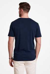 Oneten Apparel T-shirt à manches courtes et col en V pour homme, bleu marine, avec patte de boutonnage, coupe décontractée - Product Image 3
