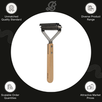 Distribuidor Confiable que Vende Productos de Alta Calidad para el Cuidado de Mascotas Hechos en España, Rastrillo para Perros Sofure Hecho de Madera de Haya, Solo para Perros