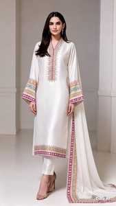 Salwar Kameez vert émeraude en polyester, coupe ample, longueur cheville, style traditionnel indien pakistanais, pour mariage, par Fashionista International - Product Image 6