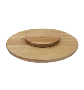 Plateau en bois de qualité supérieure, plateau tournant pour petit-déjeuner, plateau rond en bois personnalisé, vente en gros d'usine - Product Image 1