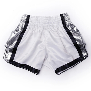 Pantalones Cortos de Muay Thai para Hombre, Satinados, Cintura Elástica, Abertura Lateral, Ligeros, Coloridos, Estampado Completo, para Entrenamiento en Gimnasio - Product Image 5