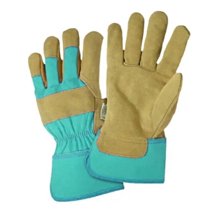 Gants de travail de sécurité pour charpentiers canadiens de haute qualité, haute visibilité, personnalisables, en cuir de vachette pleine fleur, protection des mains - Product Image 2