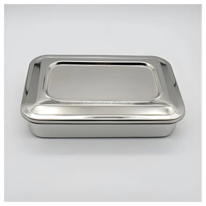 Caja de Almacenamiento de Instrumentos Quirúrgicos Manuales de Acero Inoxidable con Tapa para Uso Hospitalario y Dental, Certificación CE ISO, Esterilización de Grado Médico - Product Image 2