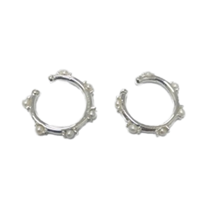 <b>Silver</b> 925 Ear <b>Cuff</b> with Tiny Pearl Design Jewelry Wholesale Factory in Thailand - Product Image 1