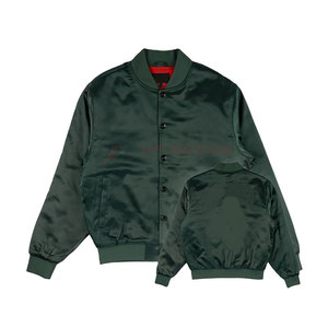 Chaqueta de Satén para Hombre, Precio Económico, Color Sólido, Cuello Alto, Bolsillos Laterales, Transpirable, Ecológica, Personalizable, para Invierno - Product Image 3
