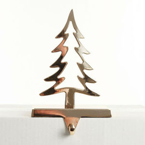 Hot Sale Wood Base Aluminium Top Christmas <b>Stocking</b> <b>Holder</b> For Hanging Decorative Use Xmas <b>Stocking</b> <b>Holder</b> With Silver Tree Top - Product Image 1