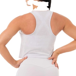 Active <b>Gym</b> Wear Custom Cotton Crop Top Women Workout Yoga <b>Vest</b> Tank Tops Wholesale 2026 - Product Image 4