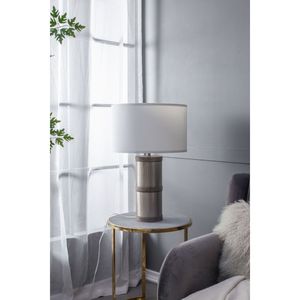Lampada da Tavolo in Ferro Martellato D16x24.4 con Legno di Mango, Montaggio Richiesto per il Paralume - Product Image 1