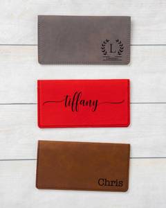 Estuche para Chequera de Cuero Genuino con Impresión de Logotipo Personalizado, Ranura Delgada para Tarjetas, Porta Chequera, Directo de Fábrica, Modelo LCR-0132 - Product Image 4