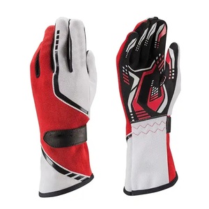 Guantes de Karting de Invierno, Completos, Ligeros, Impermeables, de Poliuretano, Rojos, Negros y Blancos, con Paneles Antideslizantes y Cierre de Gancho y Bucle - Product Image 2