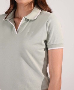 เสื้อเชิ้ตแขนสั้นทรงเข้ารูปสำหรับผู้หญิงสมัยใหม่ คอปก ผ้าถักพิมพ์ลาย ระบายอากาศได้ดี เนื้อผ้านุ่ม ผสมผ้าฝ้าย สวมใส่สบาย ดูดีมีสไตล์ - Product Image 5
