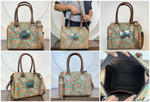 Bolsa de viaje pequeña de cuero genuino con herramientas manuales de primera calidad personalizada del fabricante, bolsas deportivas compactas de mano para gimnasio durante la noche - Product Image 3