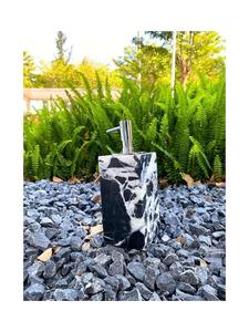 Luxury Black And White Marble Lotion <b>Dispenser</b> <b>Pump</b> <b>Bottle</b> Suitable For Home Bathroom Wash Basin Vanity Decor And Gifting - Product Image 3