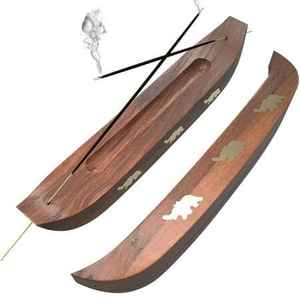 Porta Incienso de Madera de Sándalo Hecho a Mano, Premium, con Forma de Mano, Atrapador de Ceniza, Religioso, Ecológico, Calidad India, Precio de Fábrica - Product Image 4