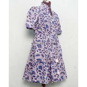 Vestidos de Playa Cortos de Verano para Mujer, Estilo Único, Hechos con Algodón Suave de Primera Calidad, Vestido de Manga Corta para Mujer - Product Image 5