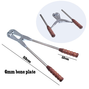 Surgical 6mm Kirschner Pin Cutter <b>Pliers</b> Instrument <b>Set</b> Manual Class I For Surgical Operation With Wooden Handles - Product Image 6
