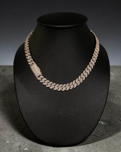 สร้อยคอเงินแท้ 925 ประดับเพชรเลี้ยงในห้องปฏิบัติการ ดีไซน์ Cuban Link หรูหรา สไตล์สตรีทแวร์ เหมาะเป็นของขวัญ - Product Image 1