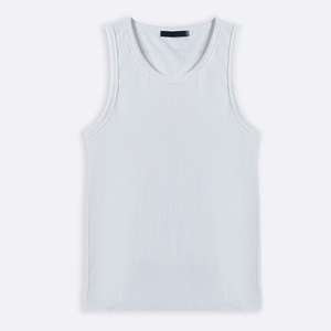 Camisetas sin Mangas Más Vendidas en 2026, Camiseta Deportiva con Logotipo Bordado Personalizado, Camiseta Negra de Tela de Punto Waffle 100% Algodón para Hombre - Product Image 1