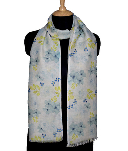 ผ้าพันคอผ้าฝ้ายลินินลายดอกไม้สำหรับผู้หญิง ผ้าพันคอยาวน้ำหนักเบาสำหรับใส่ในฤดูใบไม้ผลิ ผ้าพันคอสำหรับใช้ในชีวิตประจำวัน ผู้ผลิตและผู้จัดจำหน่าย - Product Image 2