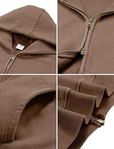 Sweat à capuche zippé personnalisé OEM, 100% coton, style vintage pour homme, streetwear, prix de gros usine - Product Image 5