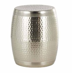 Table d'appoint de tambour en aluminium à motif martelé de vente chaude avec finition antique Table d'extrémité décorative de chambre à coucher moderne et Table basse - Product Image 4