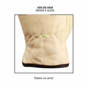 Leather <b>Driver</b> <b>Gloves</b> Unisex Beige Cowhide Grain Leather Heat Resistant Industrial Safety Hand Protection Soft and Comfortable - Product Image 6