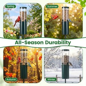 Mangiatoia per Uccelli da Esterno con Grande Capacità e Design Anti-Scoiattolo per il Birdwatching in Giardino - Product Image 4