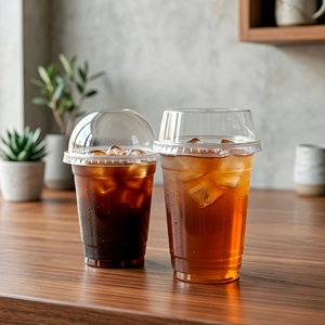 Transparent PP <b>Plastic</b> <b>Cups</b> With Lids Round Beverage <b>Cup</b> For Coffee Bubble Tea Juice Smoothie 12 16 22 Oz Disposable <b>Cup</b> - Product Image 5