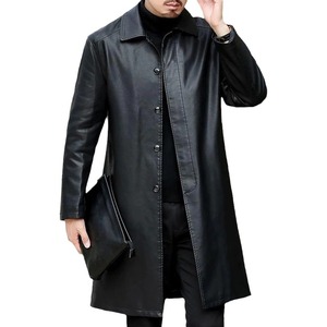 HARAZ INTERNATIONAL Genuine Leather Motorcycle <b>Jacket</b> <b>Men</b> Winter Casual Thick <b>Sherpa</b> Lining Quick Dry - Product Image 1