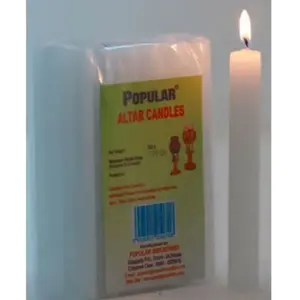 Vela de Parafina Blanca y Amarilla Popular para Altar, 1 kg, CRADLE of LIFE, 24 Meses de Duración - Product Image 5