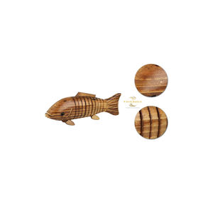 Jouets en bois faits à la main en forme de poisson, en bois naturel massif, jouet éducatif pour enfants, apprentissage et jeu créatif - Product Image 3
