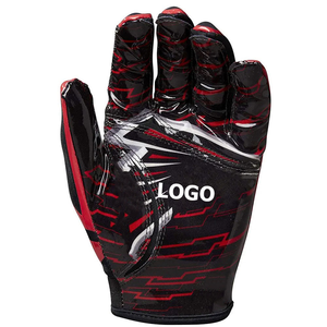 Guantes de Fútbol Americano Personalizados por Sublimación, Diseño de Impresión Completa, Guantes de Receptor con Palma de Silicona Antideslizante, Venta al Por Mayor - Product Image 5