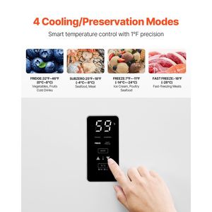 Congelatore Verticale Convertibile No-Frost da 17 Cu.Ft con Pannello di Controllo Temperatura, Allarme Apertura Porta Regolabile e Funzione di Regolazione Allarme - Product Image 4