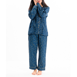 Conjunto de Pijama de Seda 100% Tejida para Mujer, de Alta Calidad, Personalizado, 2 Piezas, Ropa de Dormir de Invierno, Transpirable, de Secado Rápido, Largo, OEM - Product Image 3
