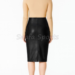 Faldas de Cuero para Mujer a Precio de Fábrica - Faldas de Moda OEM en Cuero Genuino con Material Personalizado de Alta Calidad - Product Image 2