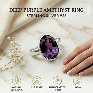 925 Sterling <b>Silver</b> Oval Amethyst Bezel Set Eternity <b>Band</b> <b>Ring</b> for Women Anniversary Party Wedding Gift Jewelry - Product Image 2