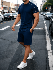 Conjunto Deportivo WEBSON para Hombre, Camiseta y Pantalones Cortos Verdes, Diseño Tie Dye 3D, Secado Rápido, Tejido Transpirable, Precio Económico - Product Image 2