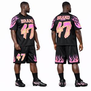 Ensemble de maillot et short de football américain de qualité supérieure, uniforme sportif respirant, vêtements d'équipe personnalisés pour les entraînements et les matchs - Product Image 4
