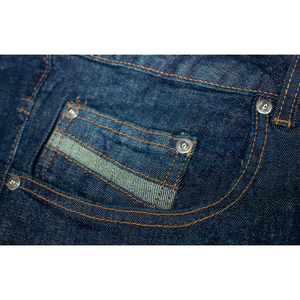 Jean droit en denim bleu pour homme, style streetwear unisexe, coupe oversize et jambe large, respirant, OEM - Product Image 3