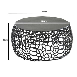 Mesas de centro y auxiliares de lujo de diseño único, redondas, de aluminio fundido de alta calidad, plateadas, brillantes y pulidas, al precio más bajo. - Product Image 1