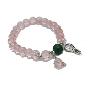 Bracelet en perles de cristal de jade vert et quartz cerise de haute qualité, bijou de charme tendance pour hommes et femmes, pour la méditation énergétique - Product Image 3